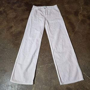 Abercrombie Kids High Rise Ultra Wide Leg Jeans Pink Size 15/16 Long